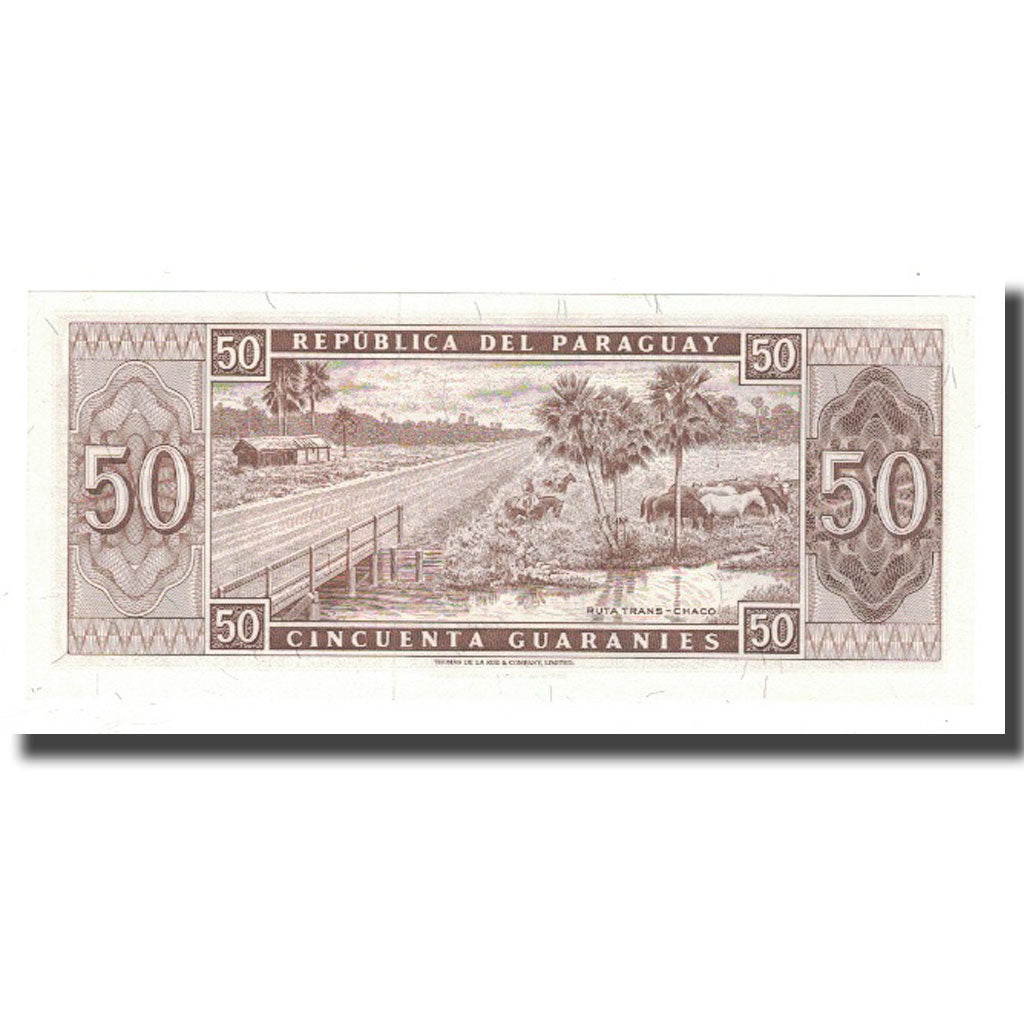 Banknote, Paraguay, 50 Guaranies, KM:197b, UNC(65-70)