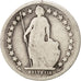 SWITZERLAND, 1/2 Franc, 1882, Bern, KM #23, F(12-15), Silver, 18.2, 2.27