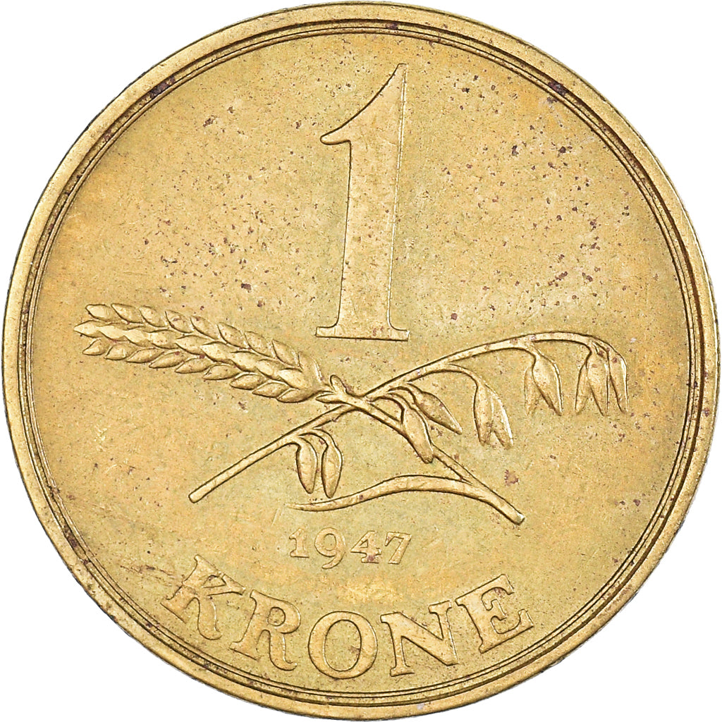 Moneda, Dinamarca, Krone, 1947