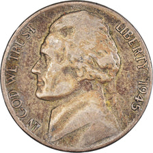 Coin, United States, 5 Cents, 1945
