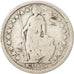 SWITZERLAND, 1/2 Franc, 1879, Bern, KM #23, VG(8-10), Silver, 18.2, 2.28