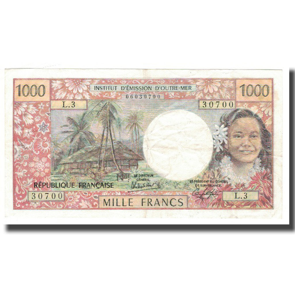 Banconote, Nuova Caledonia, 1000 Francs, KM:64b, MB