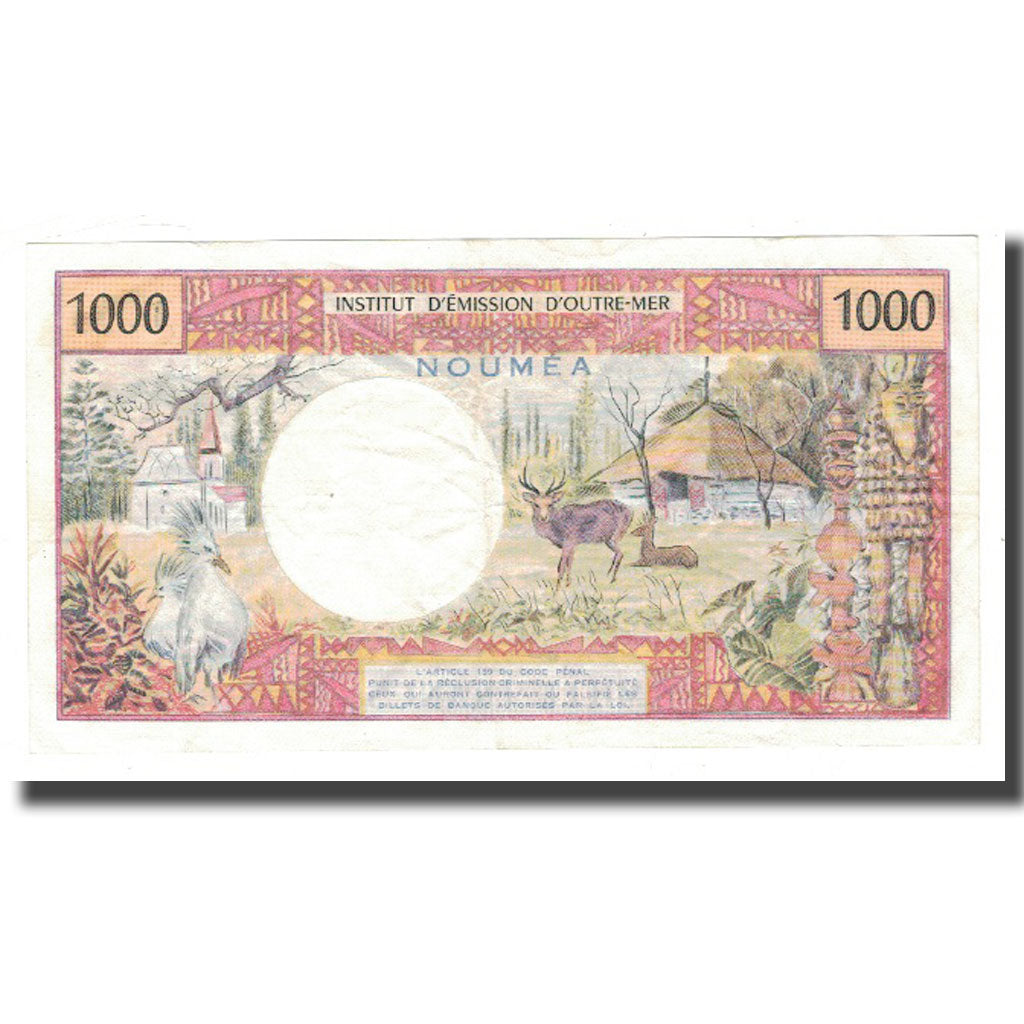 Banconote, Nuova Caledonia, 1000 Francs, KM:64b, MB