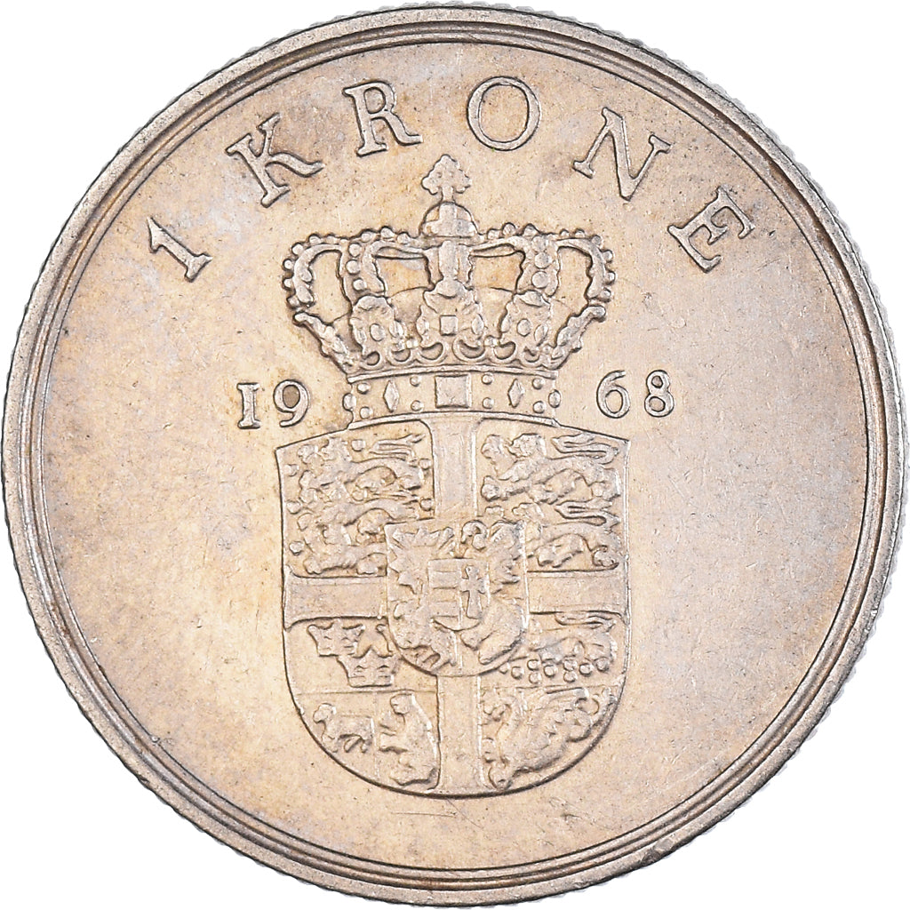 Munten, Denemarken, Krone, 1968