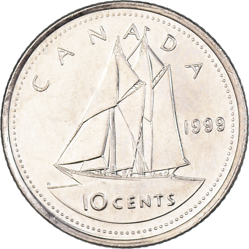 Coin, Canada, 10 Cents, 1999