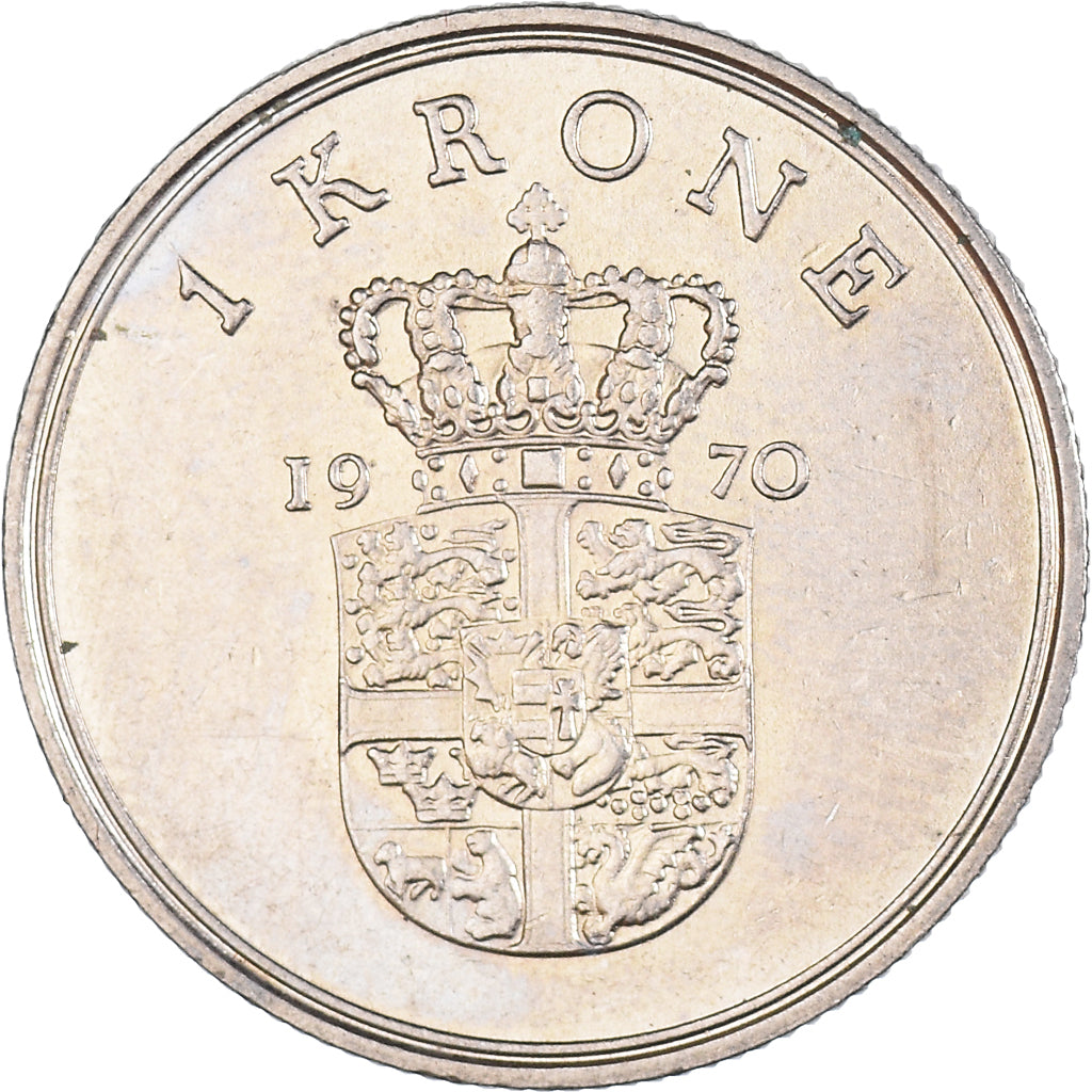 Munten, Denemarken, Krone, 1970