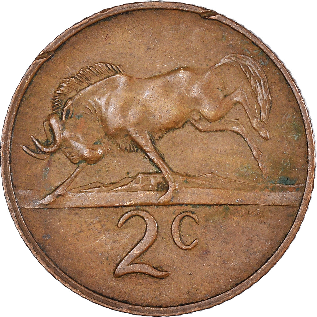 Moeda, África do Sul, 2 Cents, 1978