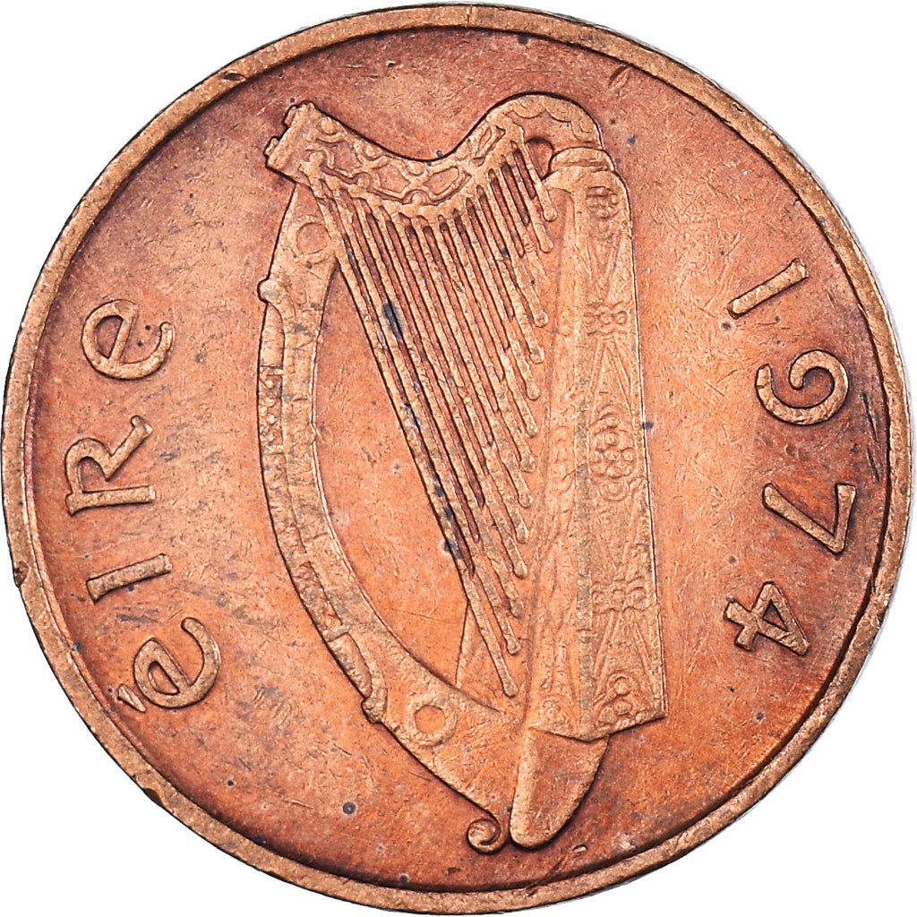 Coin, IRELAND REPUBLIC, Penny, 1974