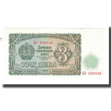 Banknot, Bulgaria, 3 Leva, Undated, Undated, KM:81a, UNC(65-70)
