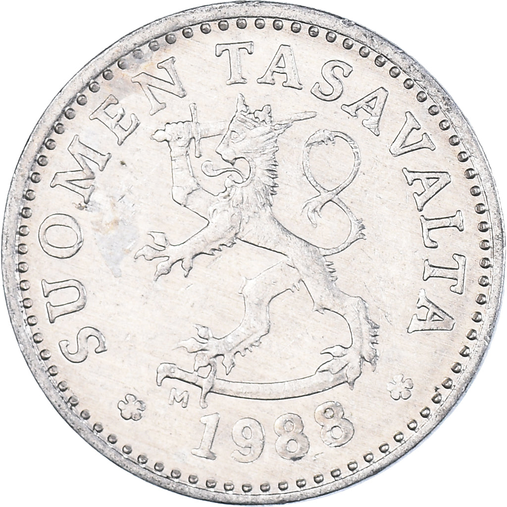 Moneda, Finlandia, 10 Pennia, 1988