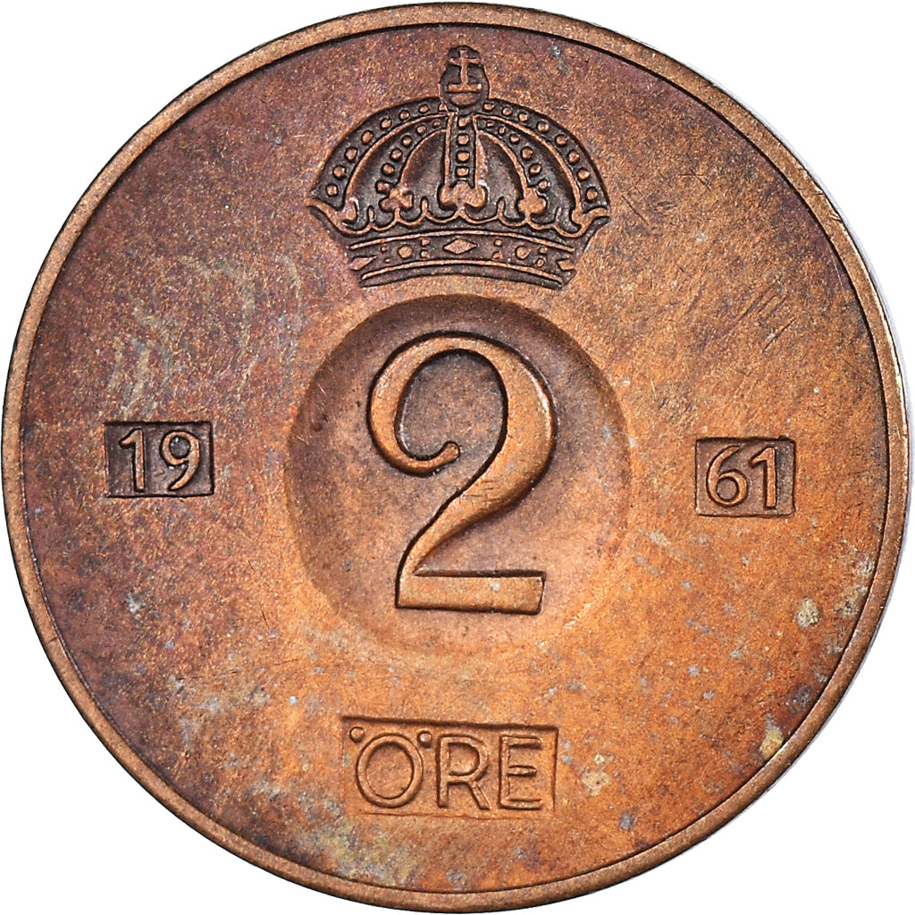 Munten, Zweden, 2 Öre, 1961