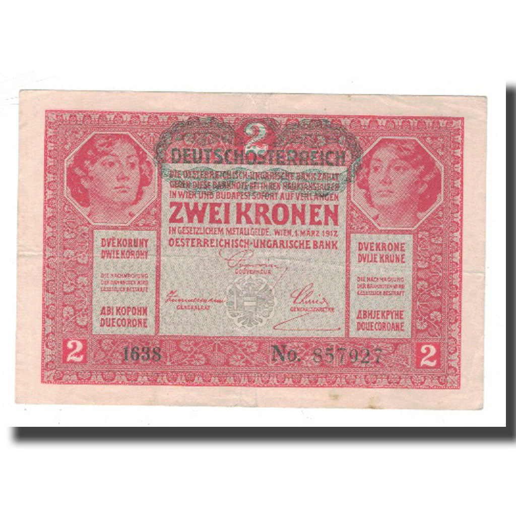 Banknote, Austria, 2 Kronen, 1917, 1917-03-01, KM:50, VF(20-25)