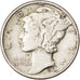 UNITED STATES, Mercury Dime, Dime, 1944, U.S. Mint, KM #140, EF(40-45), Silver,.