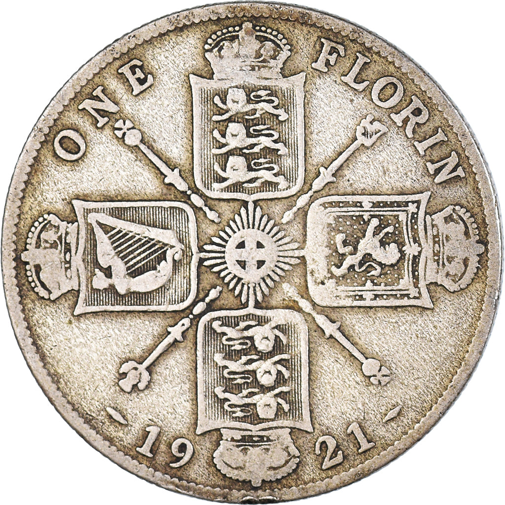 Moneda, Gran Bretaña, Florin, Two Shillings, 1921