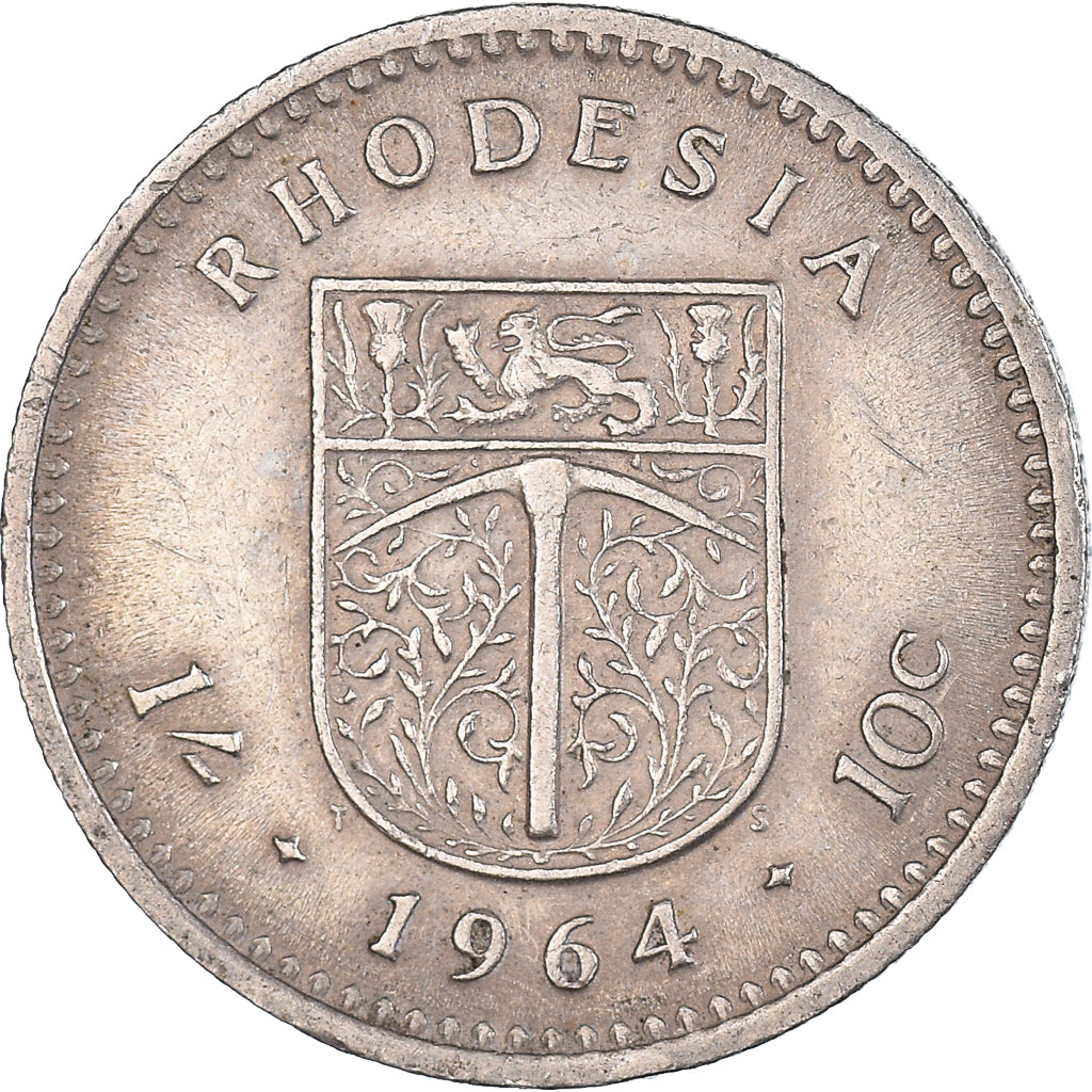 Moneda, Rodesia, Shilling = 10 Cents, 1964