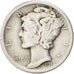 UNITED STATES, Mercury Dime, Dime, 1918, U.S. Mint, KM #140, VF(20-25), Silver,.