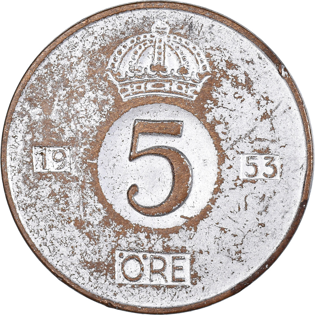 Coin, Sweden, 5 Öre, 1953