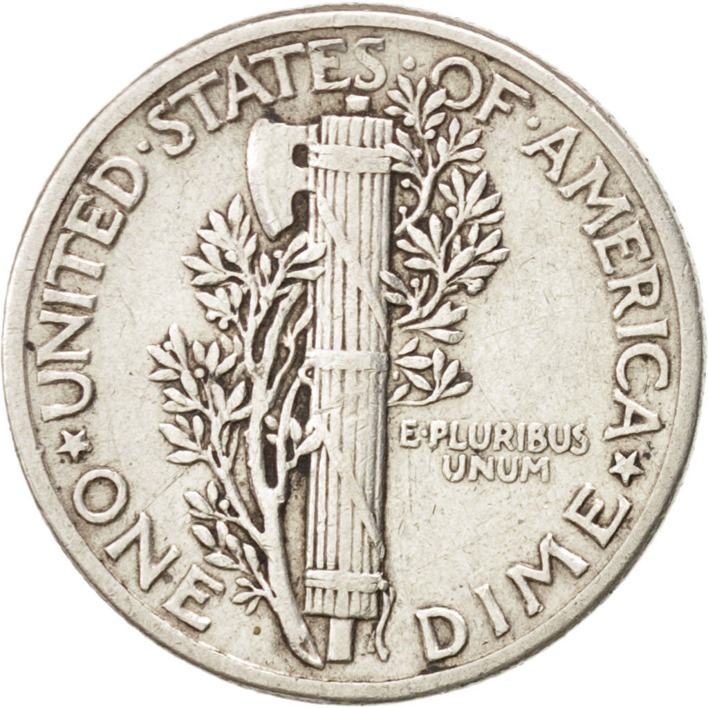 Moneda, Estados Unidos, Mercury Dime, Dime, 1942, U.S. Mint, Philadelphia, MBC