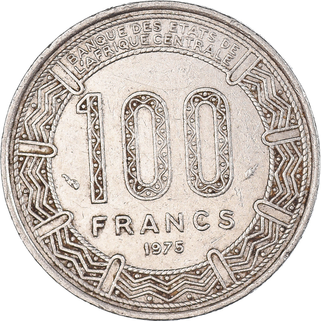 Münze, Gabun, 100 Francs, 1975