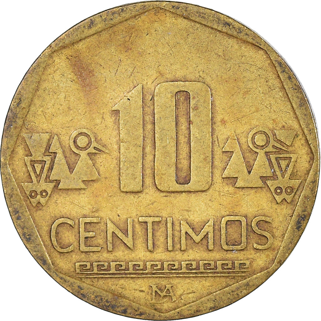 Moneda, Perú, 10 Centimos, 2004