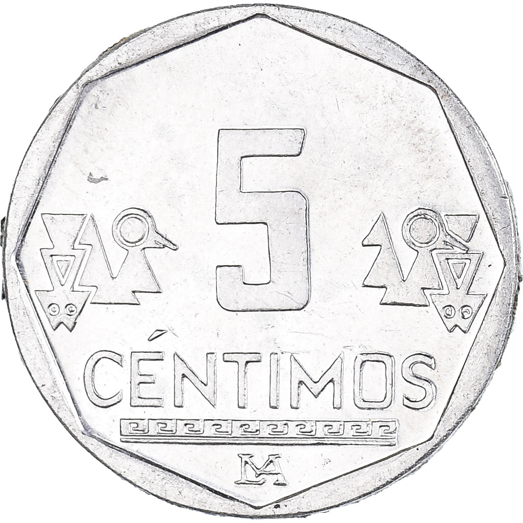Münze, Peru, 5 Centimos, 2009