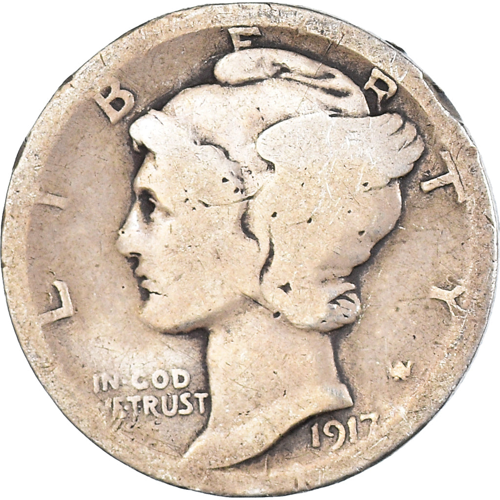 Monnaie, États-Unis, Dime, 1917