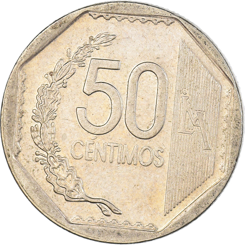 Münze, Peru, 50 Centimos, 2009