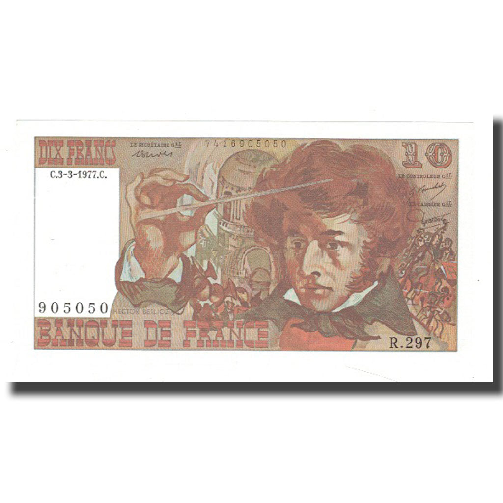 Francia, 10 Francs, Berlioz, 1977, R 297, SC, Fayette:63.21, KM:150c