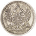 RUSSIA, 5 Kopeks, 1861, Saint-Petersburg, KM #19.2, EF(40-45), Silver, 1.05