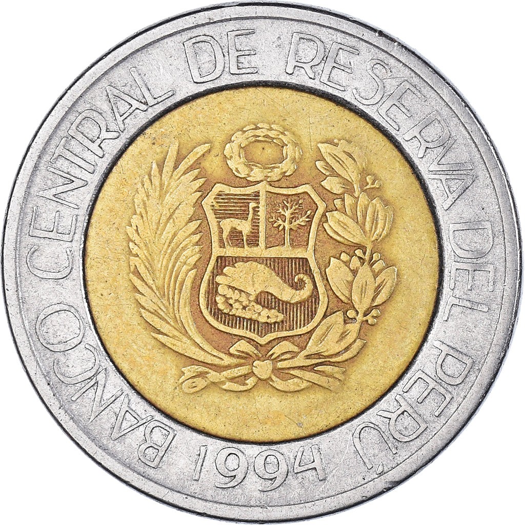Munten, Peru, 5 Nuevos Soles, 1994