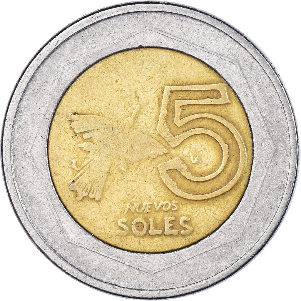 Munten, Peru, 5 Nuevos Soles, 1994