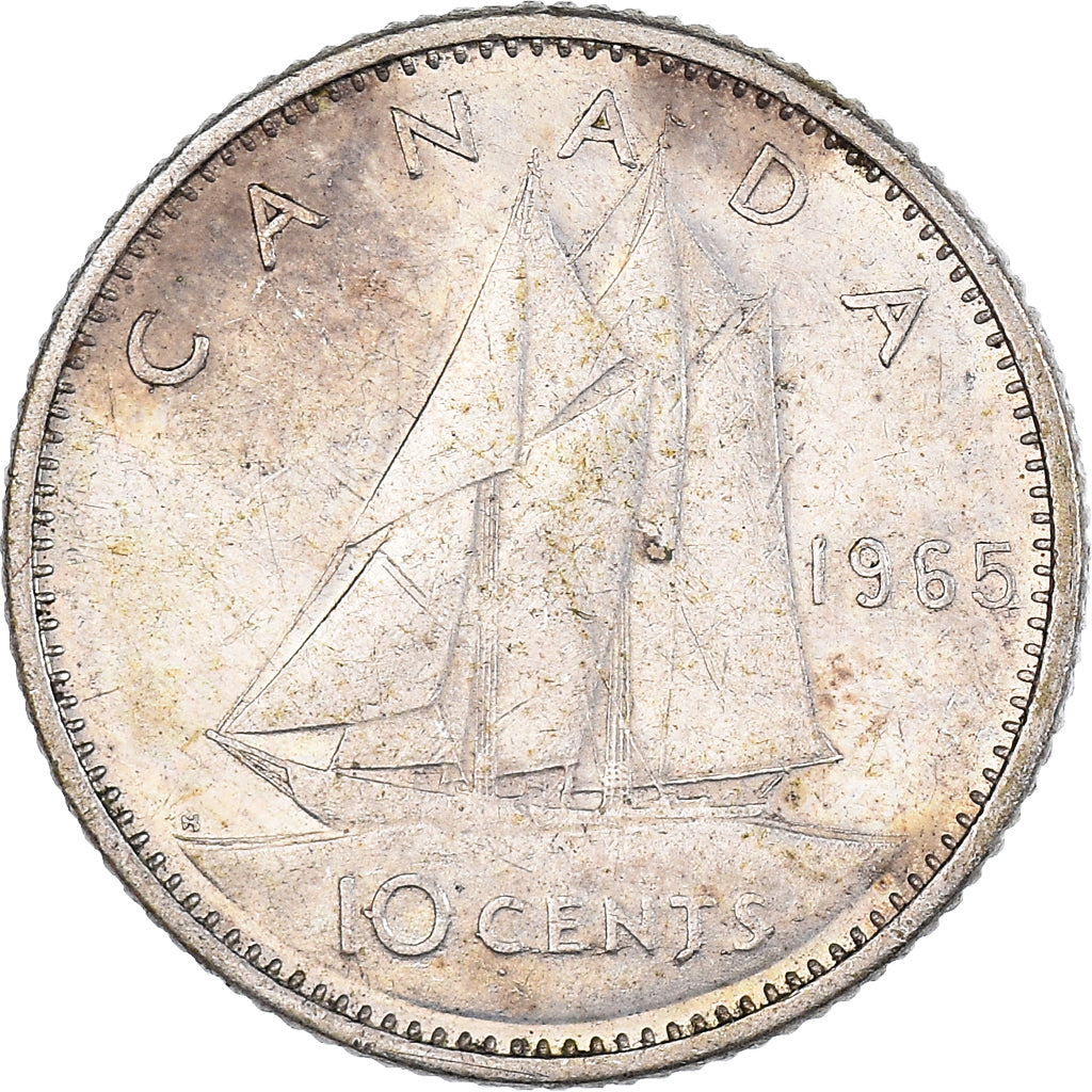 Moneta, Canada, 10 Cents, 1965