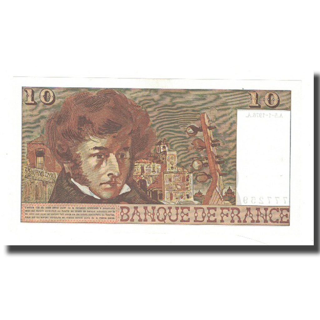 France, 10 Francs, Berlioz, 1976, 1976-01-05, UNC(65-70), Fayette:63.17, KM:150c