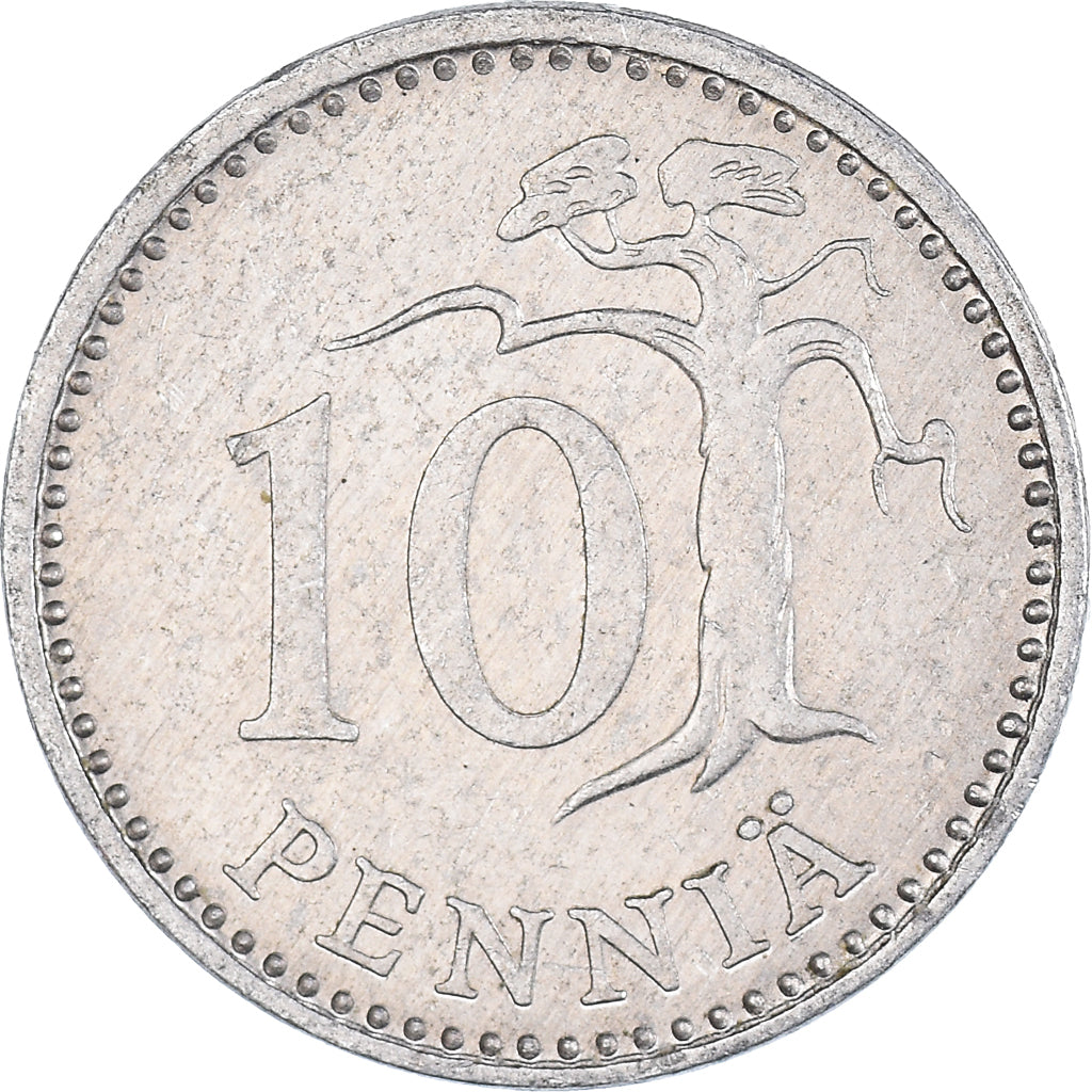 Monnaie, Finlande, 10 Pennia, 1983