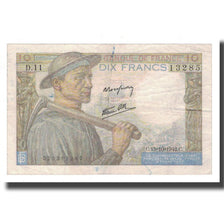 Frankreich, 10 Francs, Mineur, 1942, 1942-10-15, SS, Fayette:8.4, KM:99d