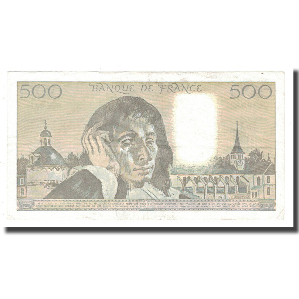Francia, 500 Francs, Pascal, 1991, 1991-01-03, MBC, Fayette:71.46, KM:156h