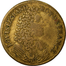 France, Token, Louis XIV, Le Repos, La Victoire, VF(20-25), Copper