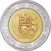 Coin, Peru, 5 Nuevos Soles, 1994