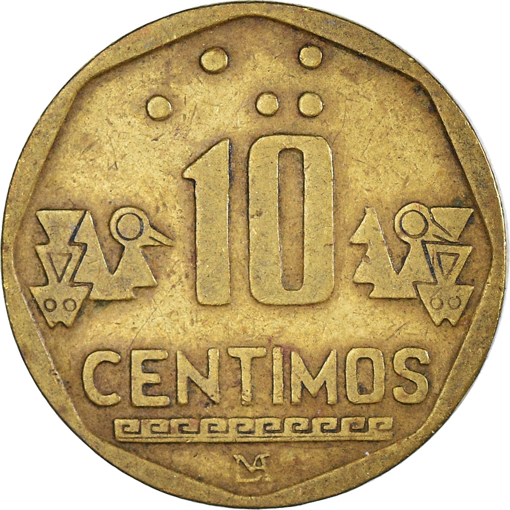 Münze, Peru, 10 Centimos, 1998