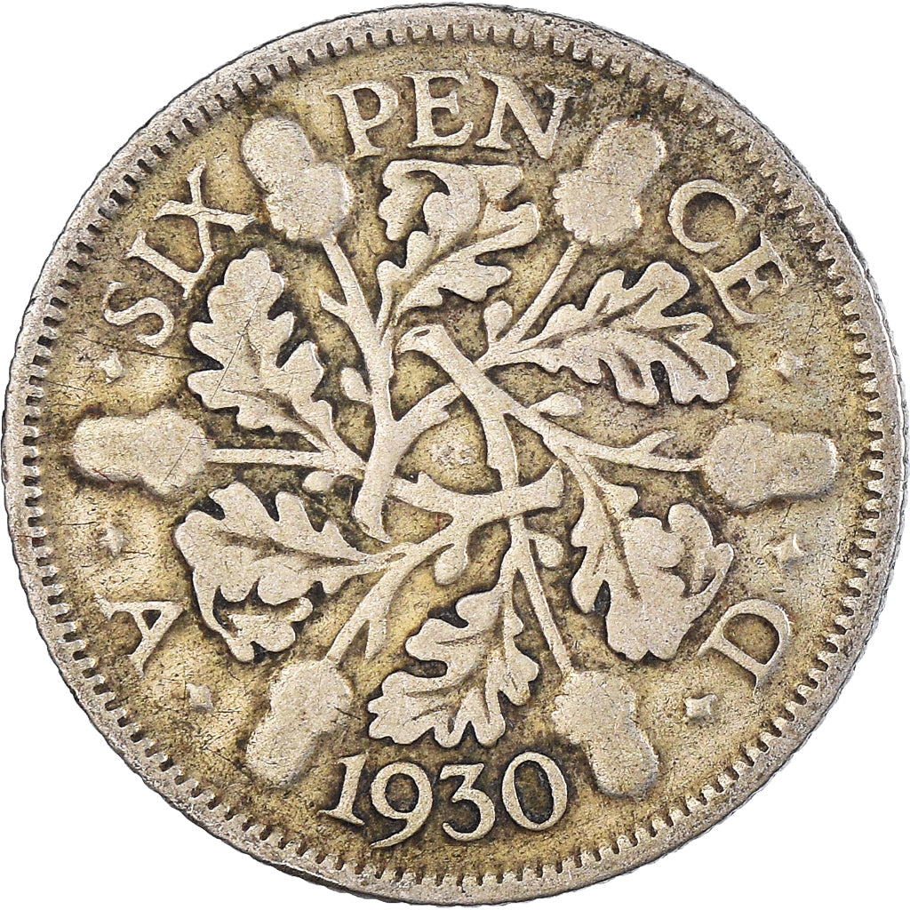 Monnaie, Grande-Bretagne, 6 Pence, 1930