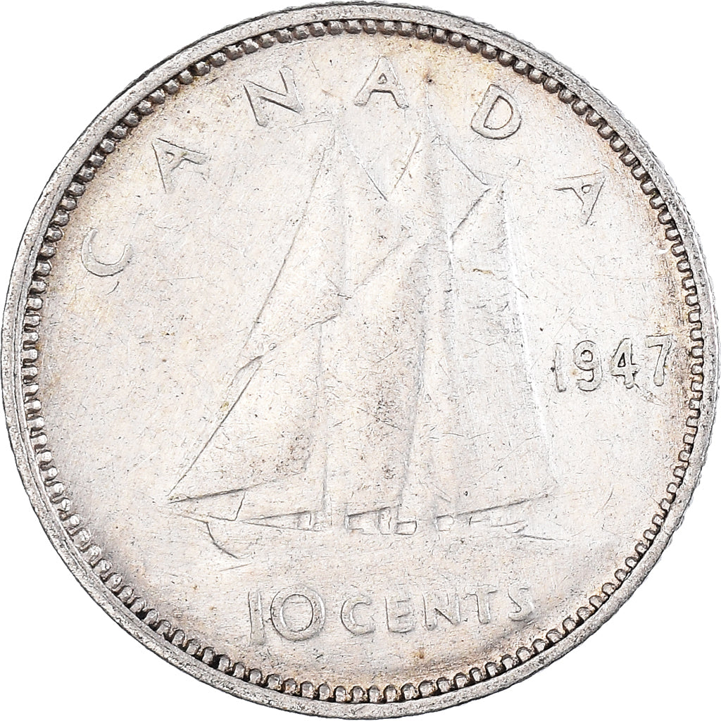 Monnaie, Canada, 10 Cents, 1947