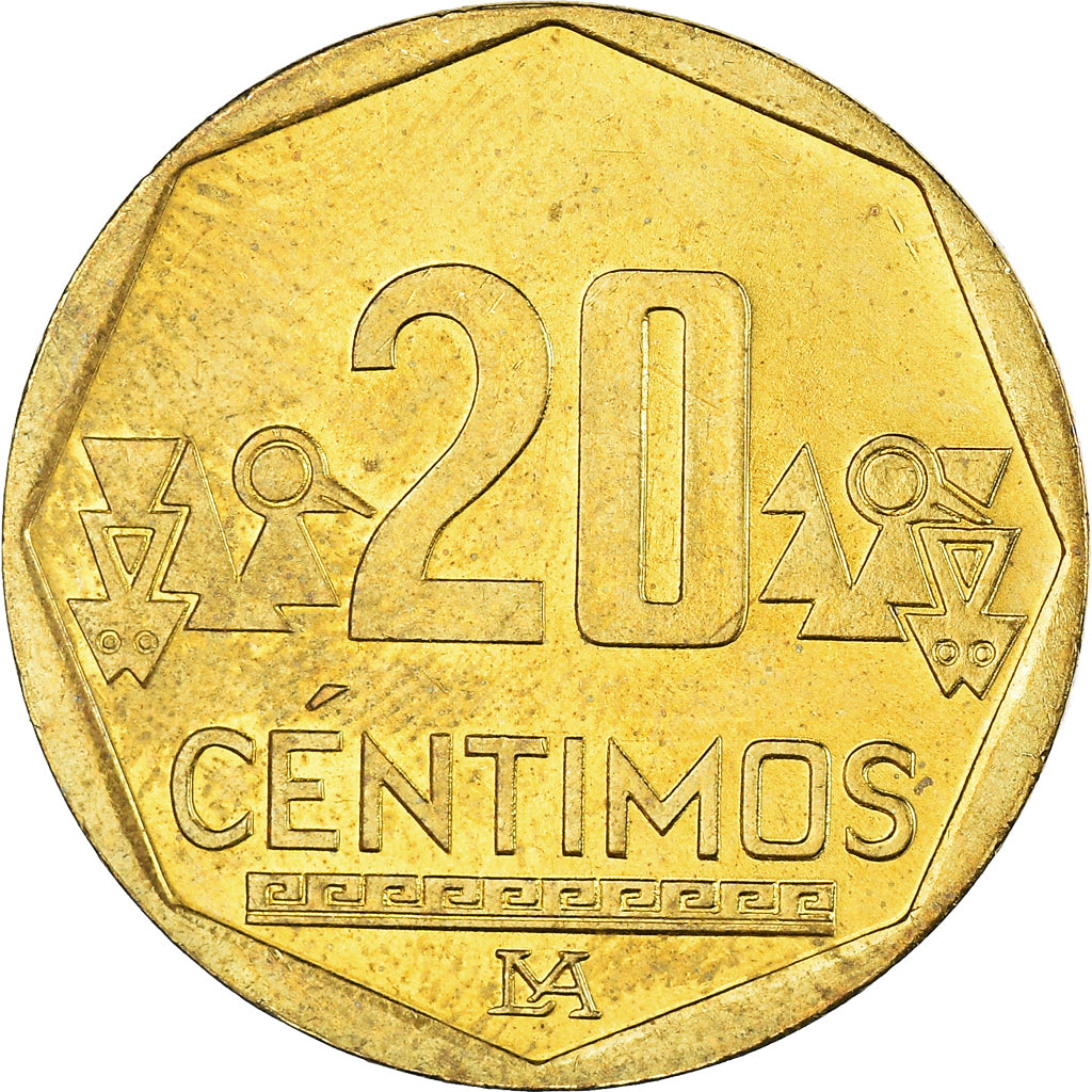 Münze, Peru, 20 Centimos, 2009