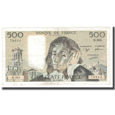 France, 500 Francs, Pascal, 1990, 1990-02-01, TTB+, Fayette:71.43, KM:156g