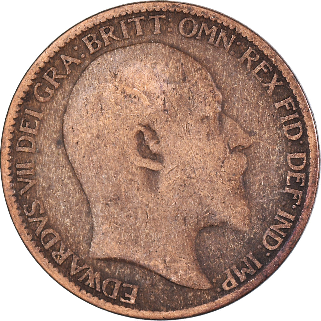 Coin, Great Britain, Farthing, 1907