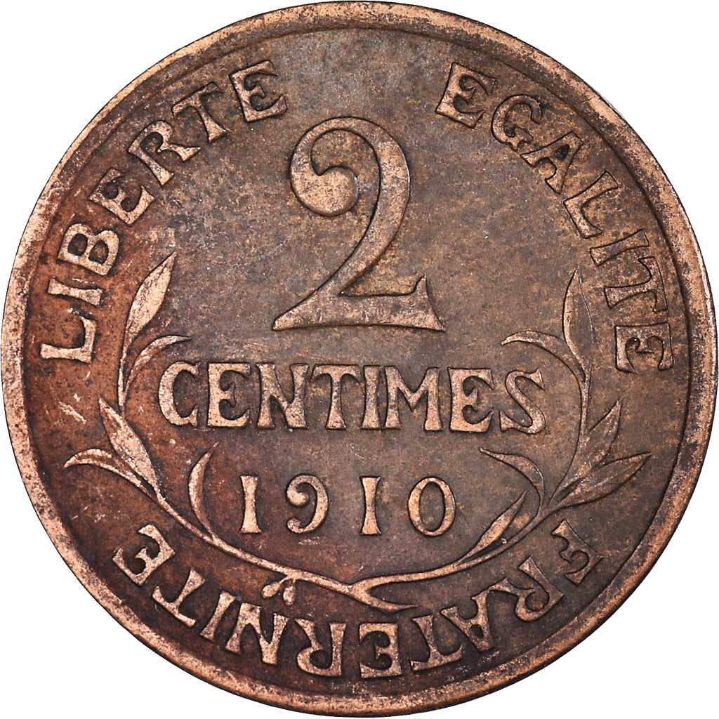 Moneda, Francia, 2 Centimes, 1910
