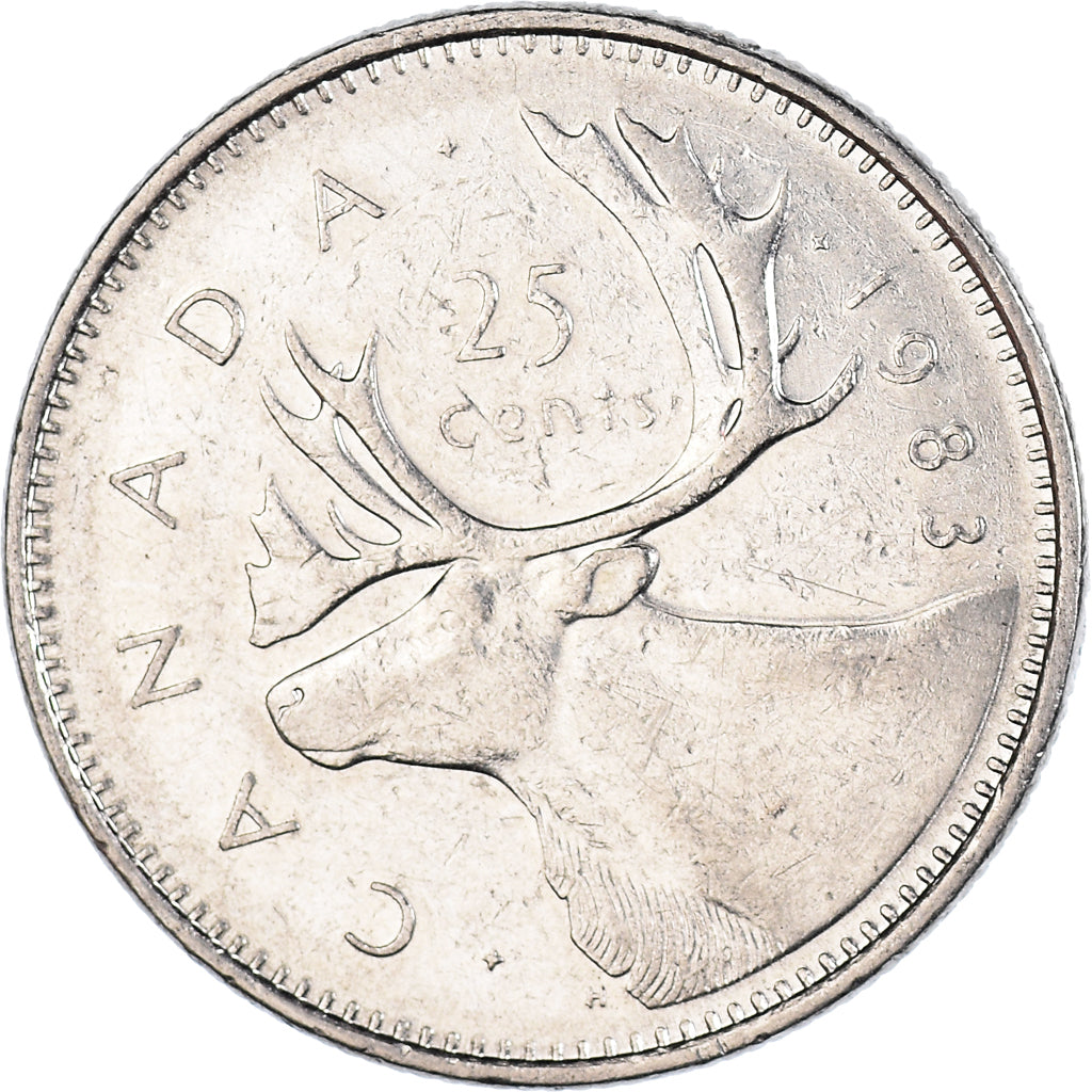 Coin, Canada, 25 Cents, 1983