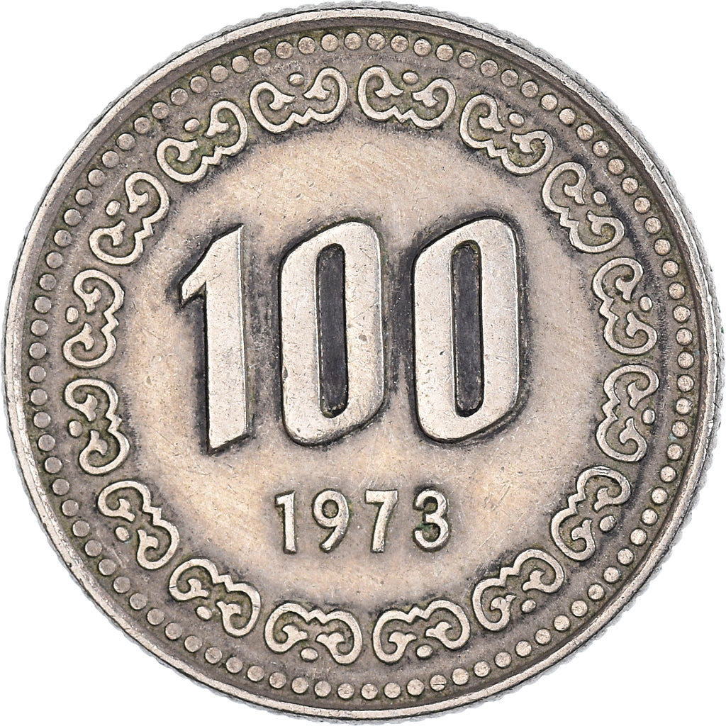 Moneta, KOREA-POŁUDNIOWA, 100 Won, 1973