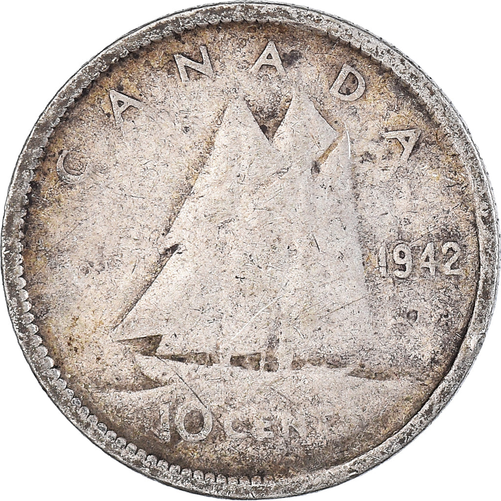 Coin, Canada, 10 Cents, 1942
