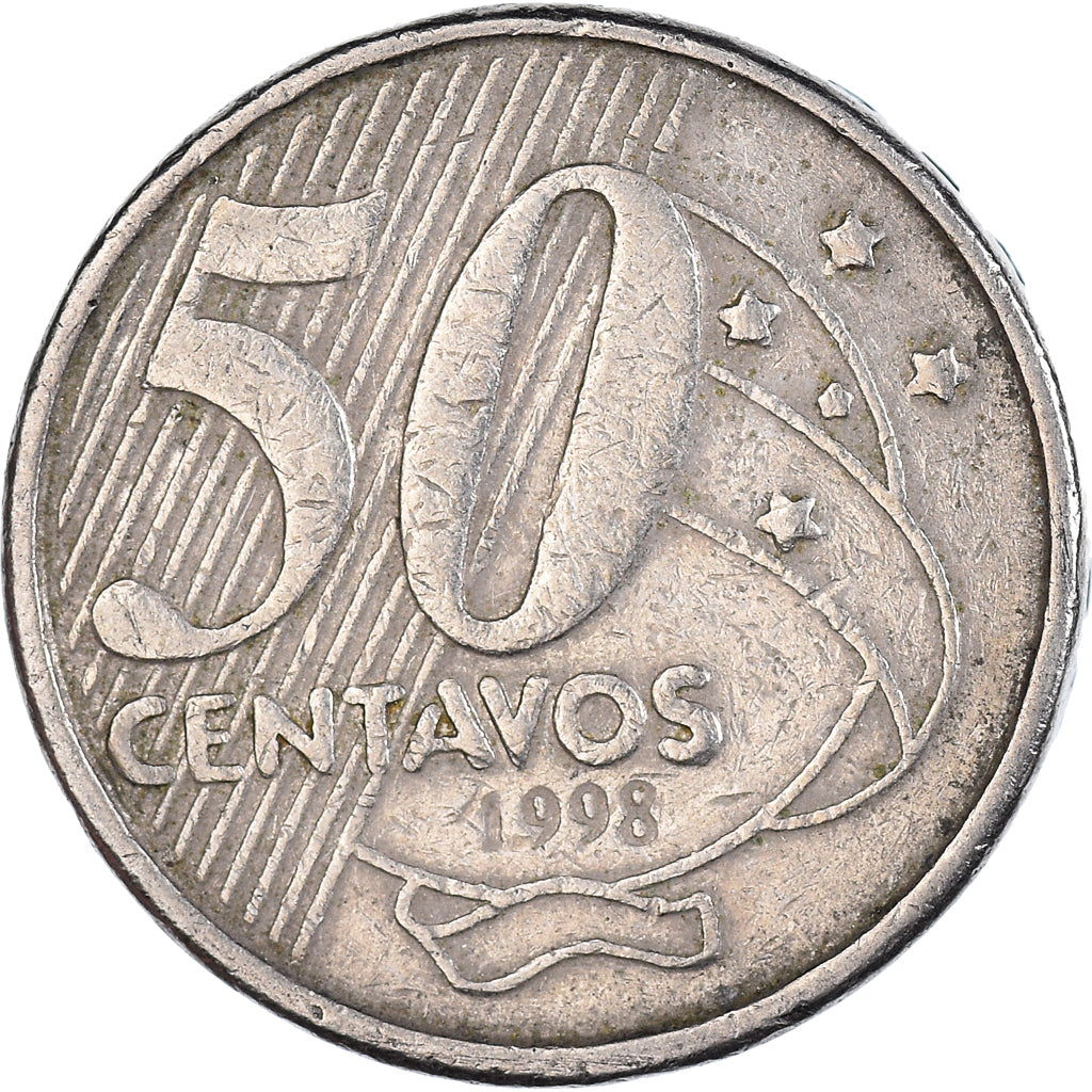 Coin, Brazil, 50 Centavos, 1998