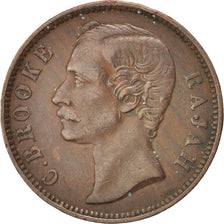 Moneta, Sarawak, Charles J. Brooke, Cent, 1885, Heaton, BB+, Rame, KM:6